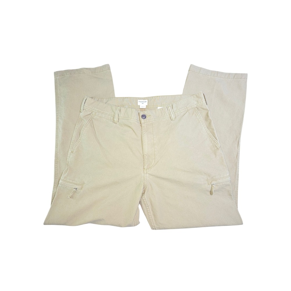 Dockers Mens Classic Fit Cargo Pants Khaki Tan Cotton Canvas 38x32 Straight Leg